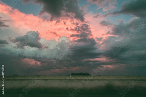 sunset on the road