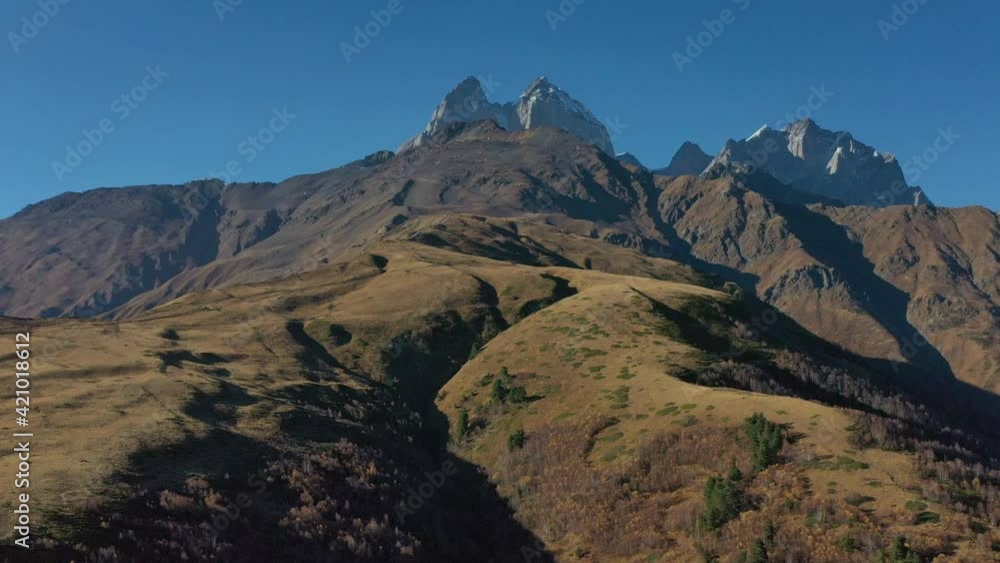 Caucasus mountains view from drone Caucasus mountains view from drone