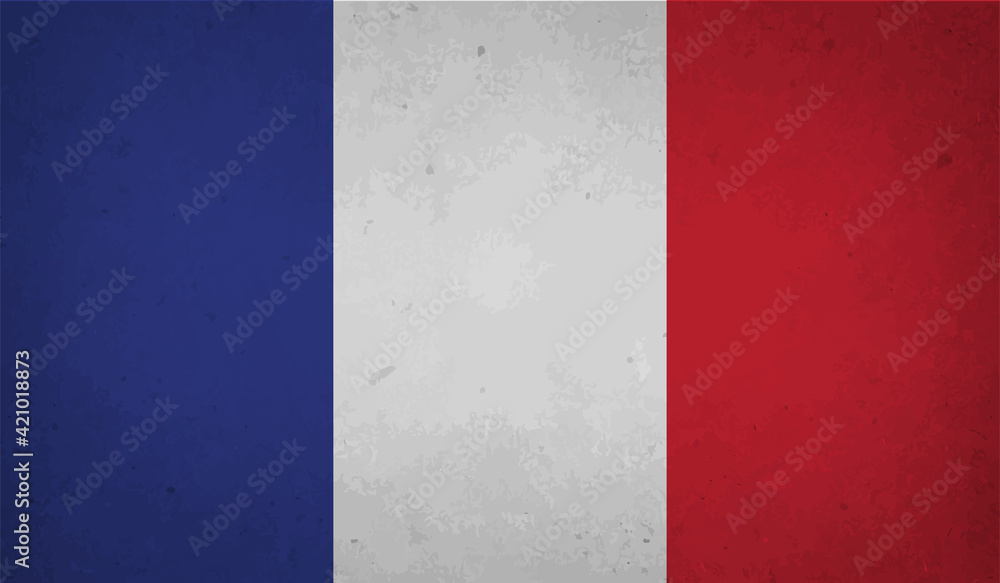 Grunge France flag. France flag with waving grunge texture. Grunge France flag. France flag with waving grunge texture.
