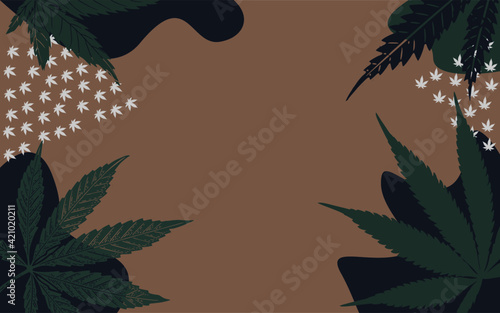 marijuana cannabis background flat ilustrations