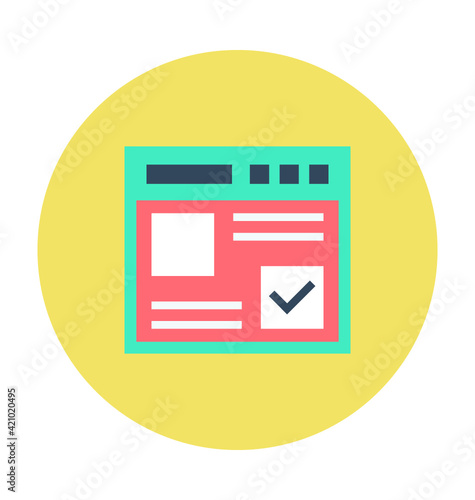 Social Website Colored Vector Icon
