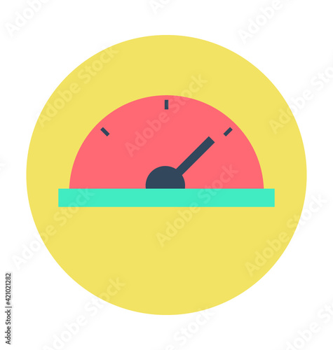 Speedometer Colored Vector Icon