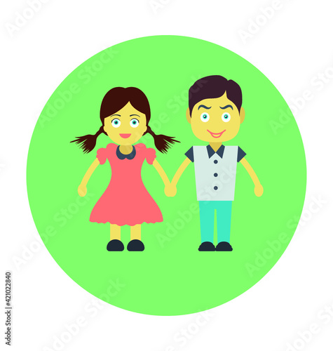 Couple Colored Vector Icon