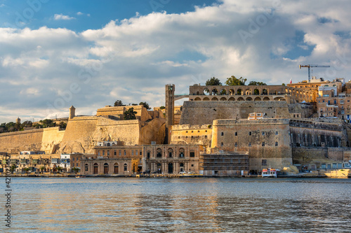 Beautiful architecture in Valletta, the capital of Malta