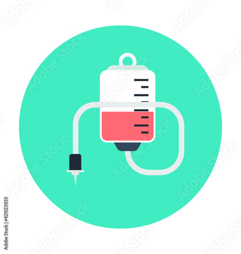 Blood Transfusion Colored Vector Icon