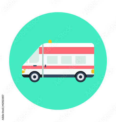 Ambulance Colored Vector Icon