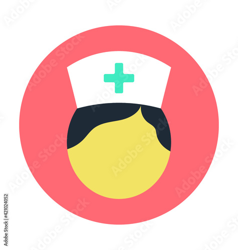 Nurse Colored Vector Icon