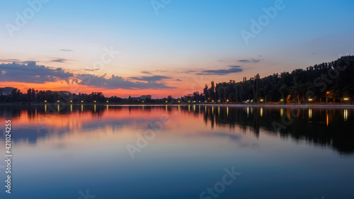 Obraz na płótnie Valea Morilor Lake in Chisinau, Moldova w salonie