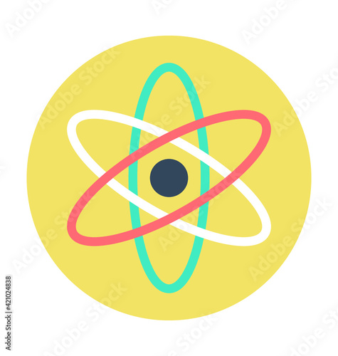 Atom Colored Vector Icon
