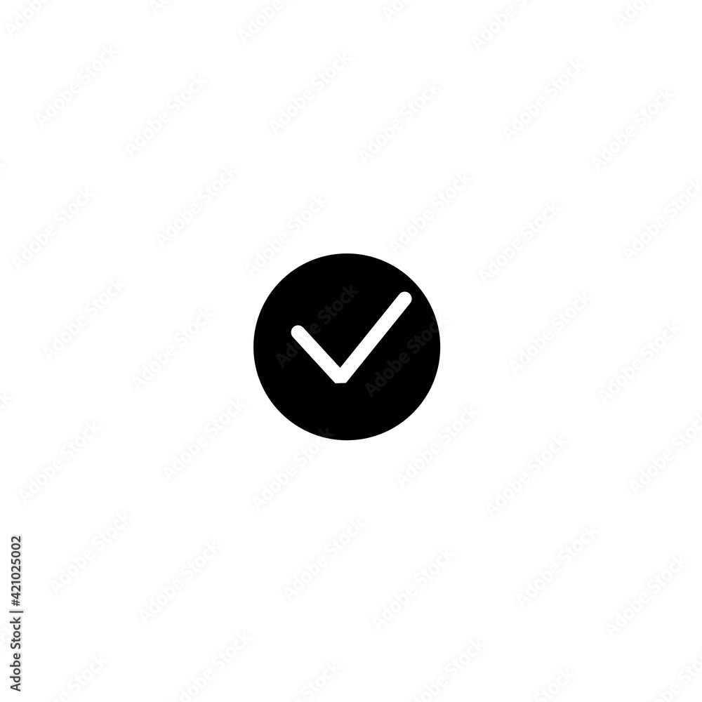 Vector check mark sign isolated on white. Checkmark symbol. Icon meaning yes. Vector check mark sign isolated on white. Checkmark symbol. Icon meaning yes.