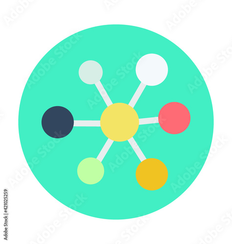 Atom Colored Vector Icon