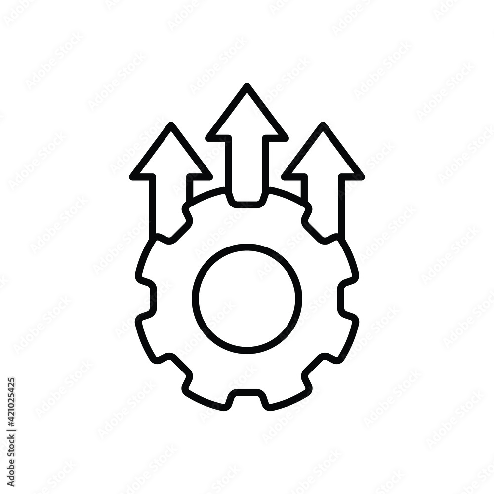 Operational excellence line icon. Simple outline style symbol. Optimize technology, innovation, production growth concept. Vector illustration isolated on white background. EPS 10. Operational excellence line icon. Simple outline style symbol. Optimize technology, innovation, production growth concept. Vector illustration isolated on white background. EPS 10.