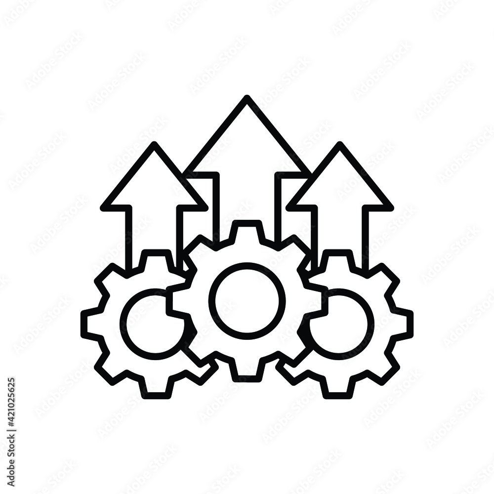 Operational excellence line icon. Simple outline style symbol. Optimize technology, innovation, production growth concept. Vector illustration isolated on white background. EPS 10. Operational excellence line icon. Simple outline style symbol. Optimize technology, innovation, production growth concept. Vector illustration isolated on white background. EPS 10.