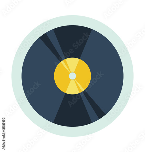 CD Colored Vector Icon