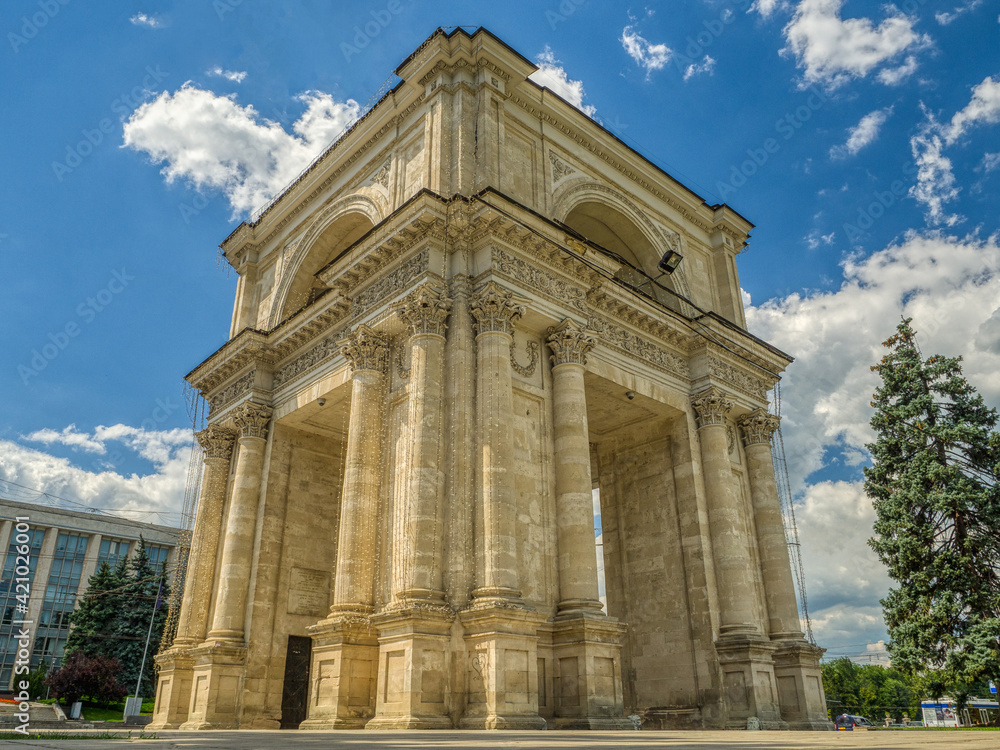 Arcul de triumf (Victory Arch in National Assembly Square) of Chisinau, Moldova