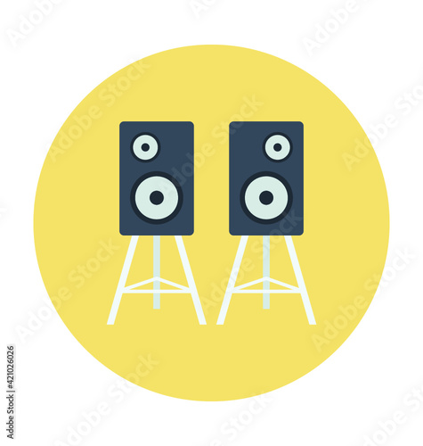 Speaker Colored Vector Icon
