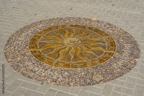 Obraz na płótnie Kilometer Zero in Chisinau, Moldova w salonie