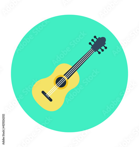 Guitar Colored Vector Icon