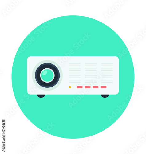 Projector Colored Vector Icon