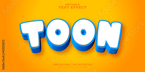 Toon text, cartoon style editable text effect