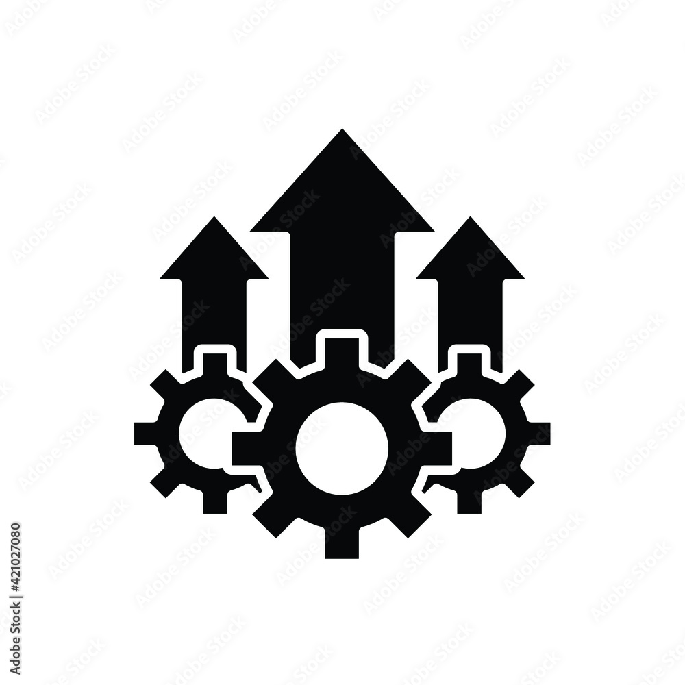Operational excellence glyph icon. Simple solid style symbol. Optimize technology, innovation, production growth concept. Vector illustration isolated on white background. EPS 10. Operational excellence glyph icon. Simple solid style symbol. Optimize technology, innovation, production growth concept. Vector illustration isolated on white background. EPS 10.