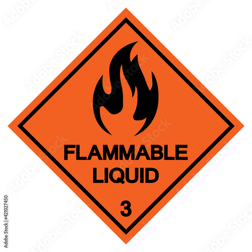 Flammable Liquid Symbol Sign ,Vector Illustration, Isolate On White Background Label .EPS10