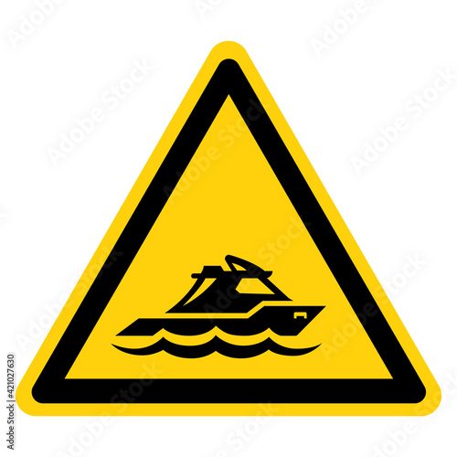 Fishing Boat Symbol Sign,Vector Illustration, Isolate On White Background Label. EPS10