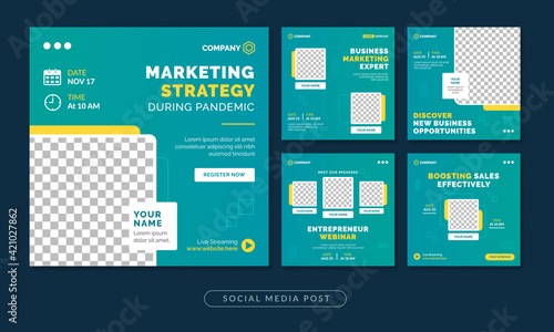 Marketing strategy webinar social media post template
