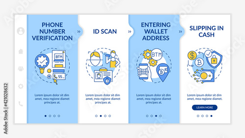 Safe use of gadgets and applications onboarding vector template. Phone number verification. Responsive mobile website with icons. Webpage walkthrough step screens. RGB color concept