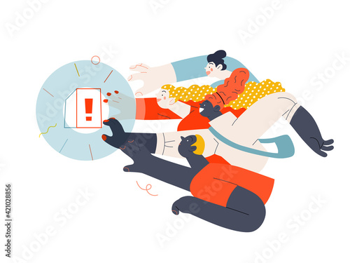 Discounts, sale, promotion. Flat vector modern illustartion