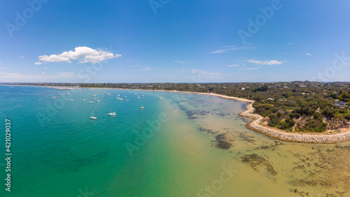 Aerial View of Mornington Peninsula and Blairgowrie in Australia