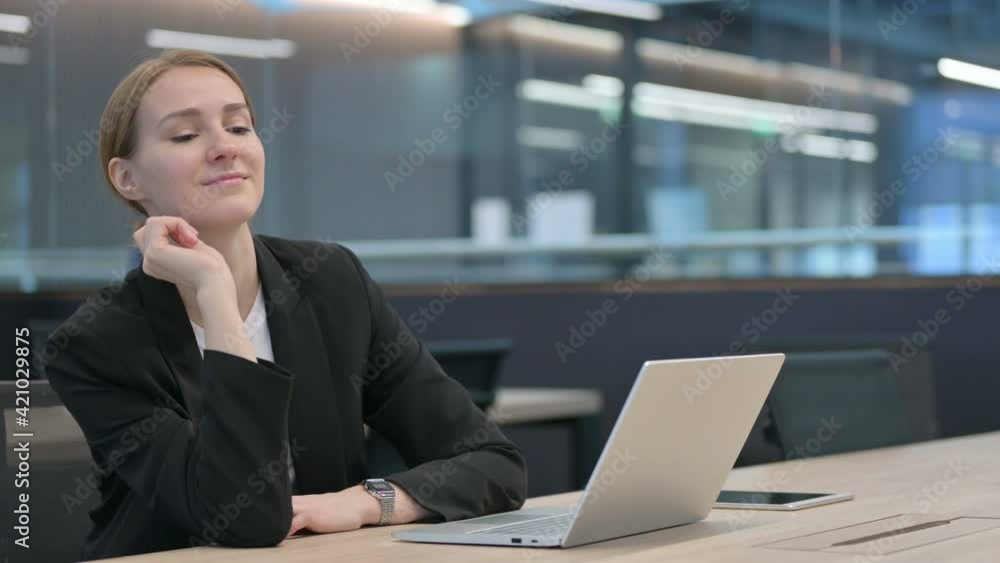 Businesswoman with Laptop Flying Paper Plane Businesswoman with Laptop Flying Paper Plane