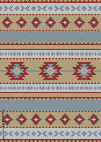 Ethnic geometric pattern. Seamless pattern. Mexican rug, carpet decor.  Serape design vector. Western decor style.