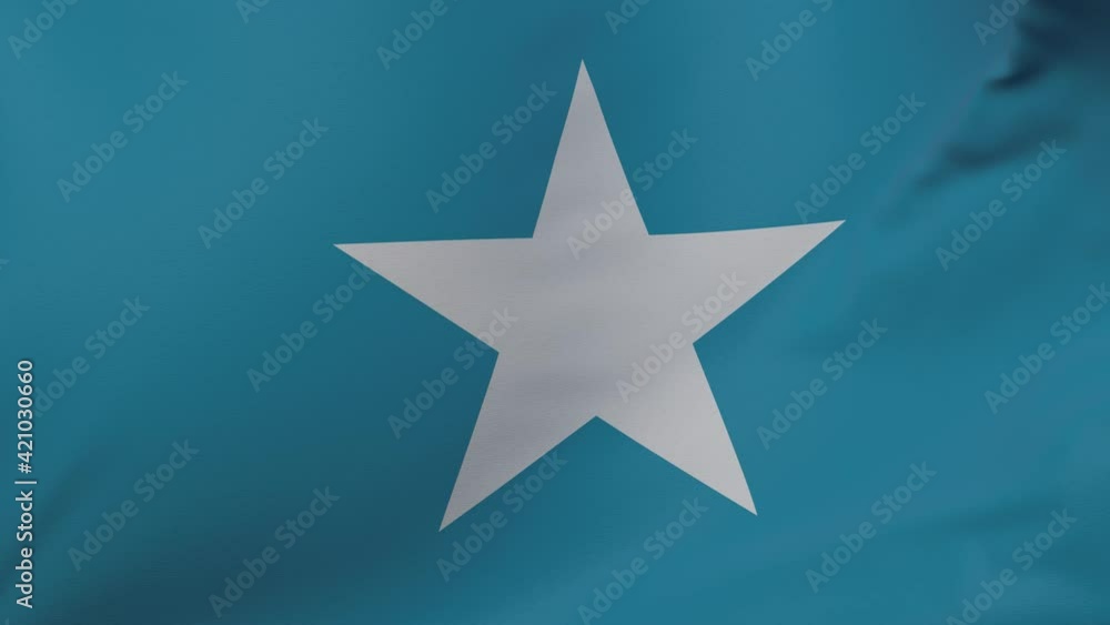 Somalia waving flag seamless loop animation 4k.