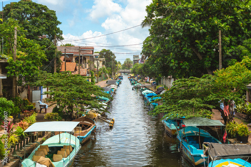 Tableau sur toile Hamilton Canal, aka Dutch Canal, in negombo, sri lanka, connecting Puttalam to C