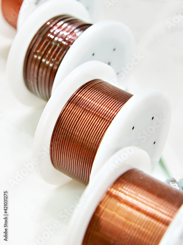Winding enamelled copper wire