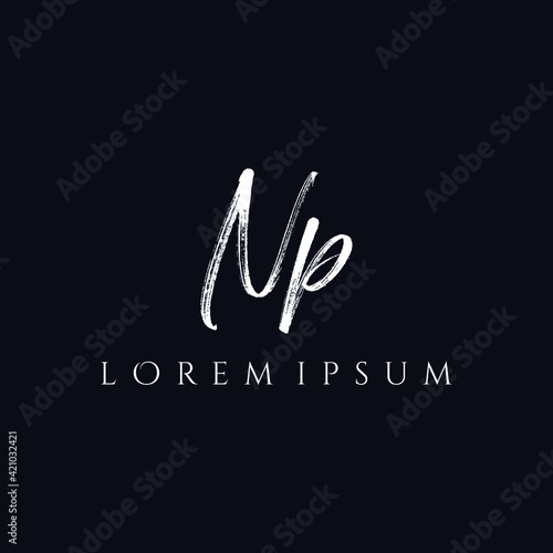 Letter NP luxury logo design vector