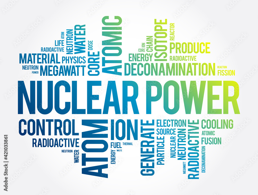 Nuclear Power word cloud collage, concept background Nuclear Power word cloud collage, concept background