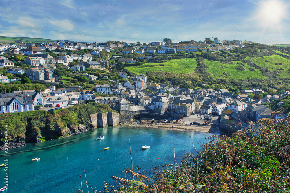 The pretty fishing village of Port Isaac has become a major tourist attraction after being featured in the ITV series 'Doc Martin' where it is known as Port Wenn