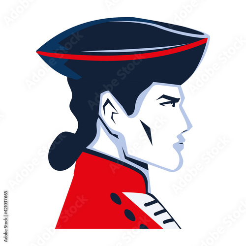 Εκτύπωση καμβά soldier with colonial tricorn