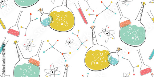 Seamless repeat pattern science and chemistry