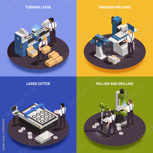 Metalworking Isometric Concept