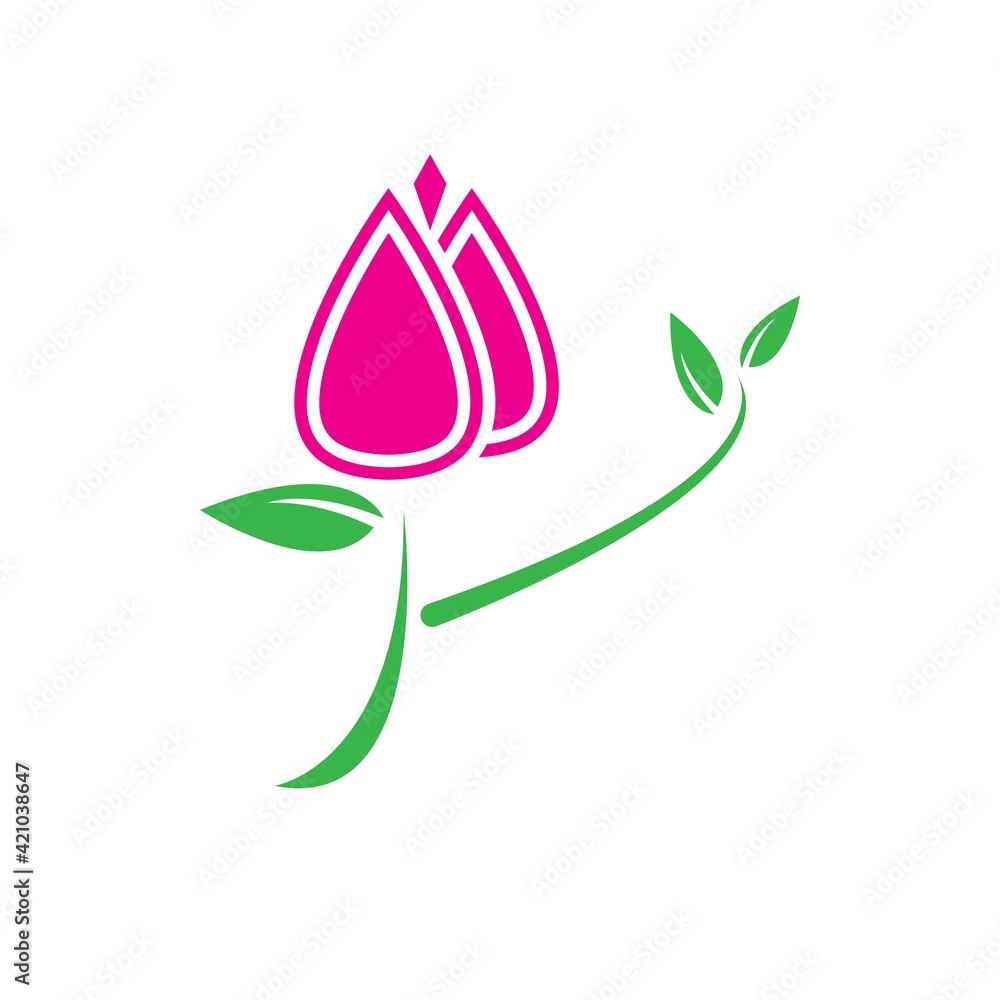 Rose flower Logo Template vector icon illustration Rose flower Logo Template vector icon illustration