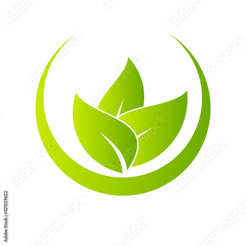 leaf tea packaging design template and emblem