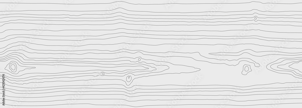 Wood grain white gray texture. Seamless wooden pattern. Abstract line background. Tree fiber vector illustration - obrazy, fototapety, plakaty 