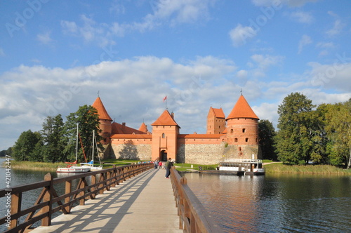 Castle, on the island, Trakai, Lithuania,