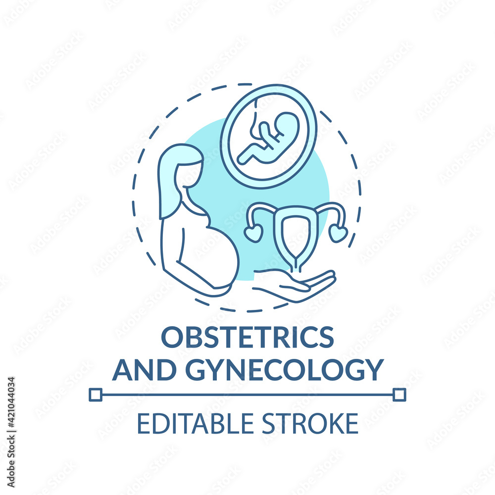 Ταπετσαρία Obstetrics and gynecology blue concept icon