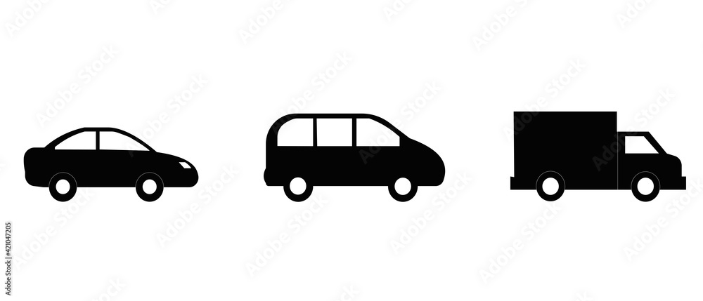 car icon.motor transport on white background.vector technology icons