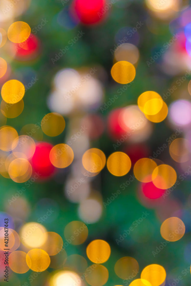 abstraction bright New Year's bokeh, round lights.