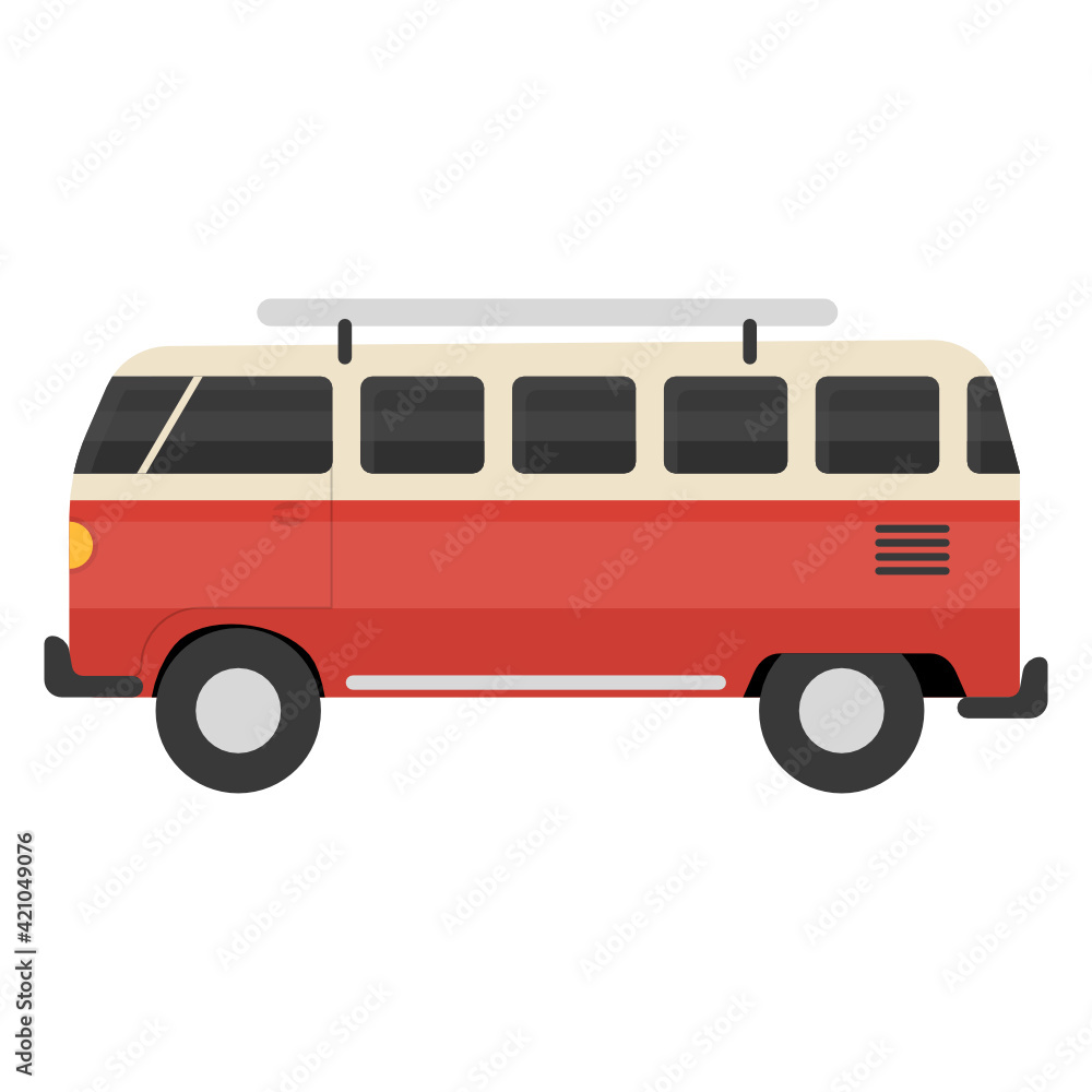 Road trip transport, flat icon of bus
Road trip transport, flat icon of bus